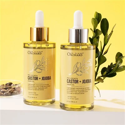 Castor og jojoba hårvekst olje
